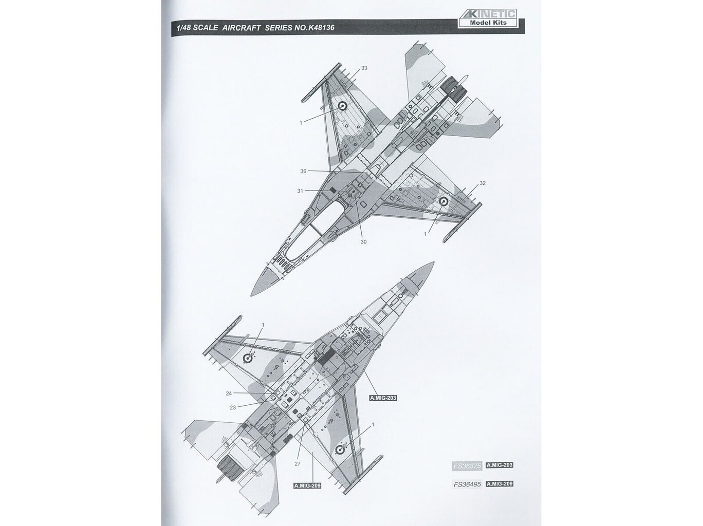 KINETIC - F-16E/F Desert Vipers Block 60 [2 in 1], 1/48, 48136 cena un informācija | Konstruktori | 220.lv