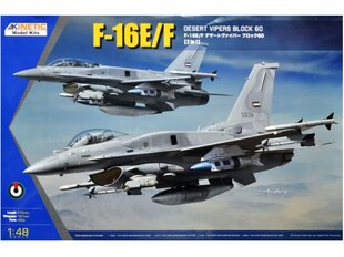 Сборная пластиковая модель KINETIC - F-16E/F Desert Vipers Block 60 [2 in 1], 1/48, 48136 цена и информация | Конструкторы и кубики | 220.lv