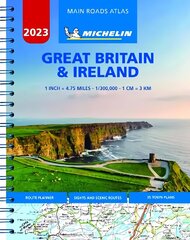 Great Britain & Ireland 2023 - Mains Roads Atlas (A4-Spiral) цена и информация | Путеводители, путешествия | 220.lv