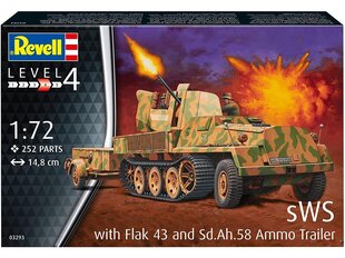 Revell - sWs mit Flak-Aufbau als Sfl. Mit 3,7 cm Flak 43, 1/72, 03293 cena un informācija | Konstruktori | 220.lv