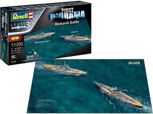 Подарочный набор Revell - First Diorama Set - Bismarck Battle, 1/1200, 05668 цена и информация | Конструкторы и кубики | 220.lv