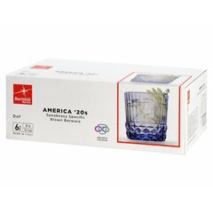 Glāžu komplekts Bormioli Rocco America'20s Zils 6 gb. Stikls (370 ml) cena un informācija | Glāzes, krūzes, karafes | 220.lv