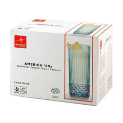 Glāžu komplekts Bormioli Rocco America'20s Zils 6 gb. Stikls (400 ml) cena un informācija | Glāzes, krūzes, karafes | 220.lv