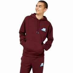 Vīriešu Sporta Krekls ar Kapuci New Balance Essentials Stacked Rubber Sarkanbrūns S6462754 цена и информация | Мужские толстовки | 220.lv