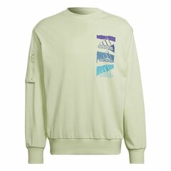 Толстовка без капюшона мужская Adidas Essentials Brandlove Зеленый цена и информация | Женские толстовки | 220.lv