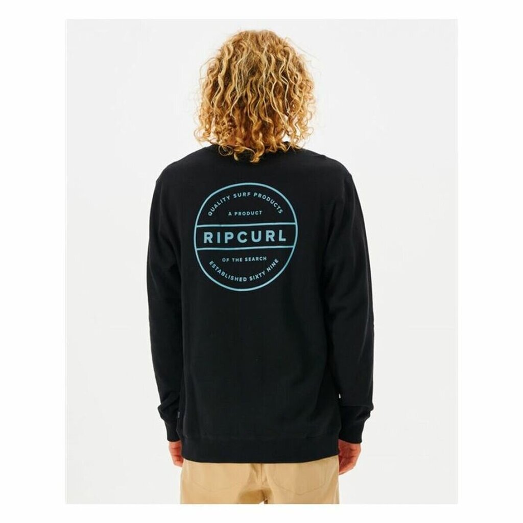 Vīriešu Sporta Krekls bez Kapuča Rip Curl Re Entry Crew Melns S6459930 cena un informācija | Vīriešu jakas | 220.lv