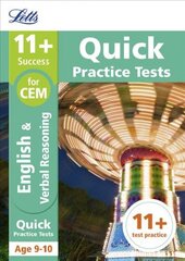 11plus Verbal Reasoning Quick Practice Tests Age 9-10 (Year 5): For the Cem Tests, Age 9-10, 11plus Verbal Reasoning Quick Practice Tests Age 9-10 for the CEM tests cena un informācija | Grāmatas pusaudžiem un jauniešiem | 220.lv