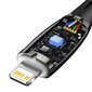 Baseus Glimmer Series, ātra uzlāde USB-C - Lightning 480Mb/s PD 20W 2m melns цена и информация | Savienotājkabeļi | 220.lv