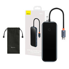 Baseus AcmeJoy, USB-C к USB-C PD & Data/2xUSB3.0/USB2.0/HDMI/RJ45), темно-серый (WKJZ010013) цена и информация | Адаптеры и USB разветвители | 220.lv