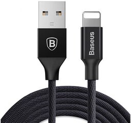 Baseus cable Yiven (8-pin | 1,8 m) black цена и информация | Кабели для телефонов | 220.lv