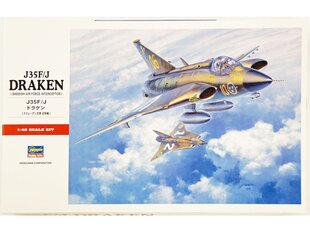 Hasegawa - Saab J35F/J Draken, 1/48, 07241 цена и информация | Kонструкторы | 220.lv