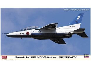 Hasegawa - Kawasaki T-4 'Blue Impulse 2020 (60th Anniversary)', 1/72, 02356 цена и информация | Конструкторы и кубики | 220.lv