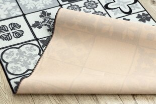 Paklājs AZULEJO PATCHWORK, Lisabonas flīžu raksts, 67 cm, pelēks / melns цена и информация | Ковры | 220.lv