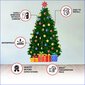 Ziemassvētku eglītes uzlīme - Ziemassvētku eglītes vinila sienas uzlīme - noņemamas istabas uzlīmes - 130 cm cena un informācija | Dekoratīvās uzlīmes | 220.lv