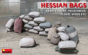 Līmējams modelis MiniArt 35586 Hessian Bags Sand, Cement, Vegetables, Flour 1/35 cena un informācija | Līmējamie modeļi | 220.lv