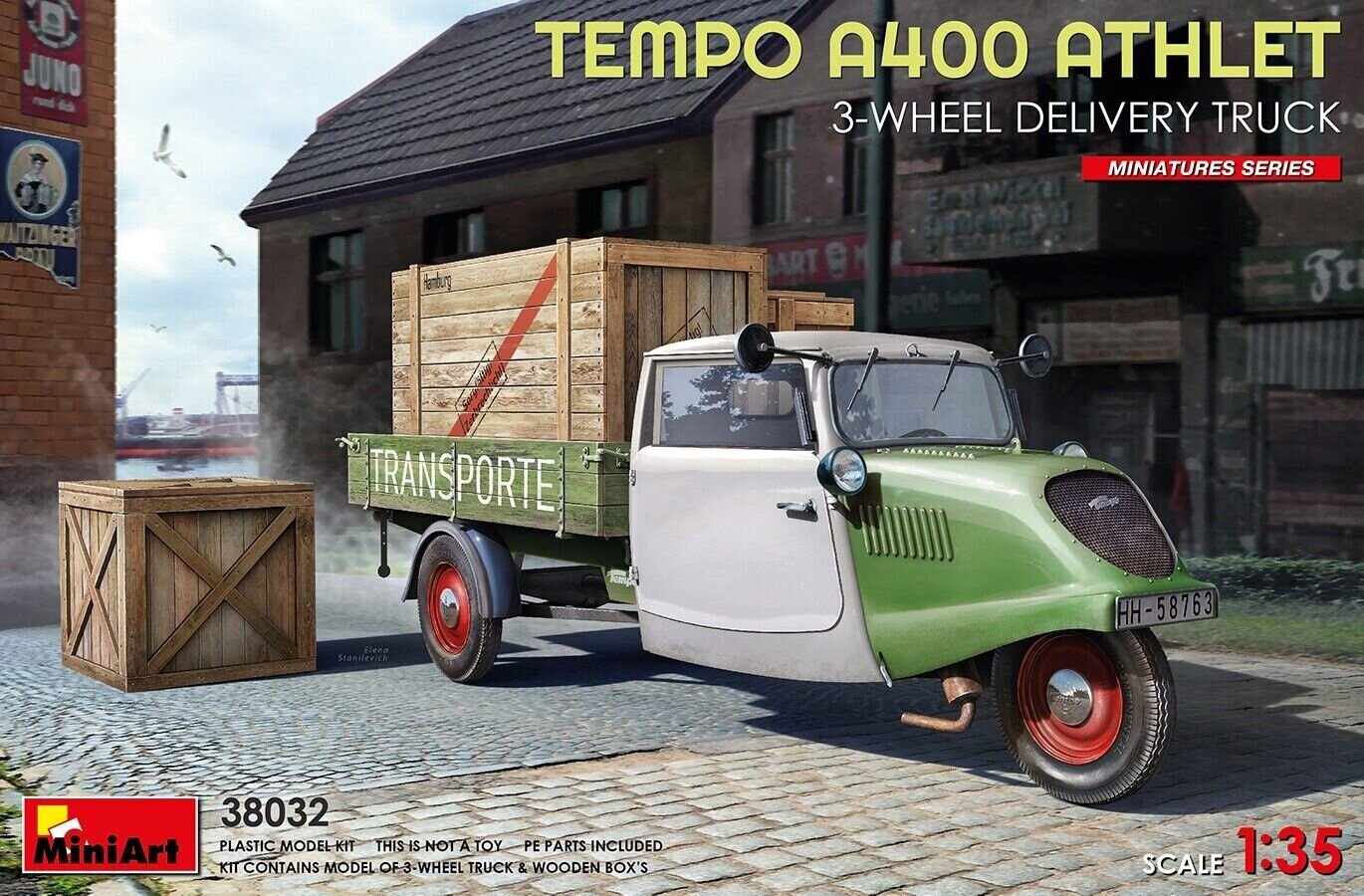 Līmējams modelis MiniArt 38032 Tempo A400 Athlet 3-Wheel Delivery Truck 1/35 cena un informācija | Līmējamie modeļi | 220.lv