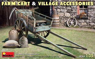 Līmējams modelis MiniArt 35657 Farm Cart with Village Accessories 1/35 цена и информация | Склеиваемые модели | 220.lv