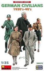 Miniart - German Civilians 1930s-40s Resin Heads, 1/35, 38075 цена и информация | Склеиваемые модели | 220.lv