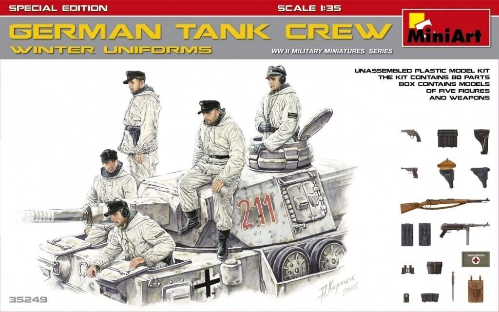 Līmējams modelis MiniArt 35249 German Tank Crew (Winter Uniforms) Special Edition 1/35 cena un informācija | Līmējamie modeļi | 220.lv