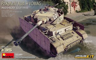 Līmējams modelis MiniArt 35305 Pz.Kpfw.IV Ausf. H Vomag. Mid Prod. (July 1943) Interior Kit 1/35 цена и информация | Склеиваемые модели | 220.lv