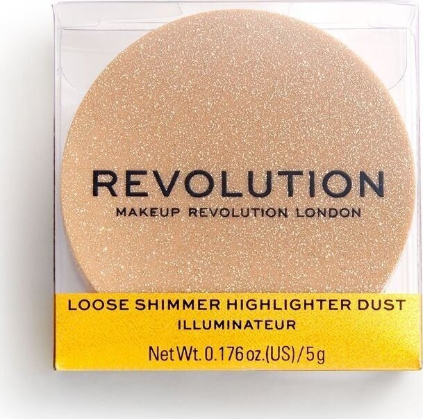 Mirdzumu piešķirošs līdzeklis Makeup Revolution Loose Shimmer Highlighter, 5g cena un informācija | Bronzeri, vaigu sārtumi | 220.lv