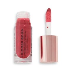 Lūpu spīdums Makeup Revolution Shimmer Bomb Lipgloss With Vitamin E Blaze, 4,6ml cena un informācija | Lūpu krāsas, balzāmi, spīdumi, vazelīns | 220.lv