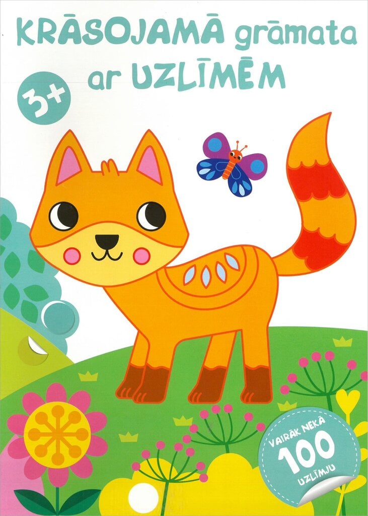 Krāsojamā grāmata ar uzlīmēm. Kaķis цена и информация | Krāsojamās grāmatas | 220.lv