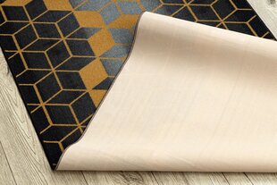 Rugsx ковровая дорожка Heksagon, чёрная / золотая, 57 см цена и информация | Ковры | 220.lv