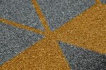 Rugsx ковровая дорожка Heksagon, чёрная / золотая, 57 см