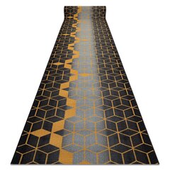 Rugsx ковровая дорожка Heksagon, чёрная / золотая, 67 см цена и информация | Ковры | 220.lv