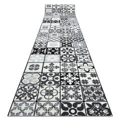 Rugsx ковровая дорожка Azulejo Patchwork, серая / чёрная цена и информация | Ковры | 220.lv