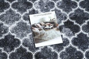 Rugsx ковровая дорожка Clover, серая, 80 см цена и информация | Ковры | 220.lv