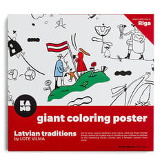 Plakāti krāsošanai. Latvian traditions cena un informācija | Krāsojamās grāmatas | 220.lv