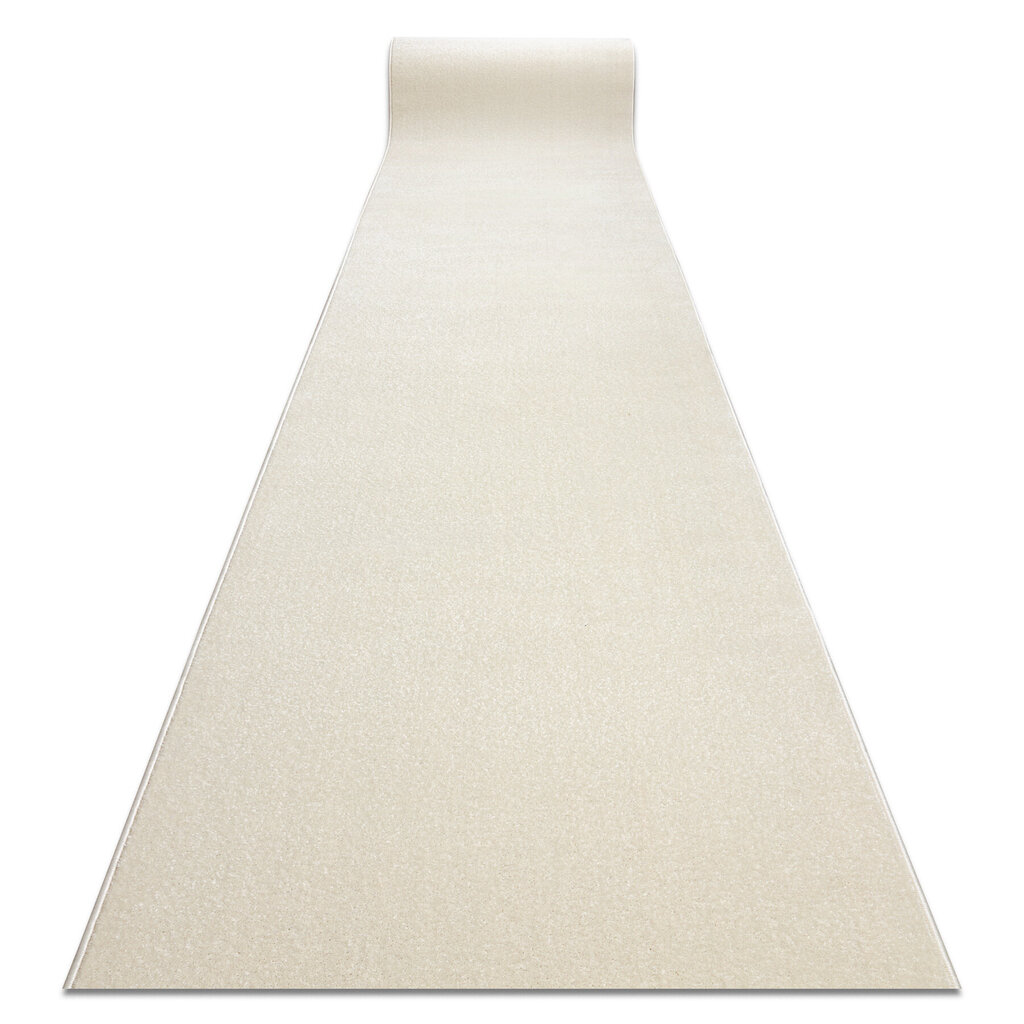 Paklājs - celiņš KARMEL Gluds, vienkrāsains balta 160 cm цена и информация | Paklāji | 220.lv