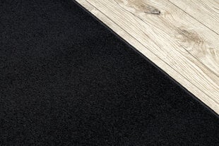 Paklājs - celiņš KARMEL Gluds, vienkrāsains melns 60 cm cena un informācija | Paklāji | 220.lv