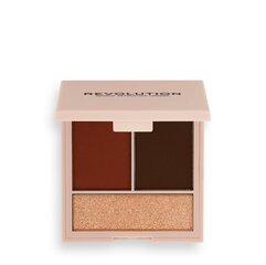 Палетка для контура Makeup Revolution Contour Powder Compact Medium, 7 г цена и информация | Пудры, базы под макияж | 220.lv