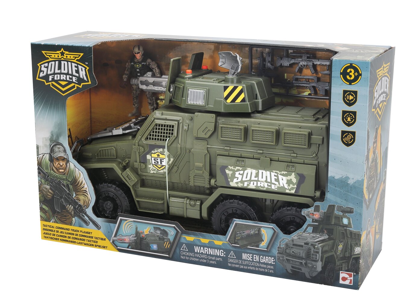 Militārais komplekts Soldier Force Tactical Command Truck Chap Mei, 545121 cena un informācija | Rotaļlietas zēniem | 220.lv