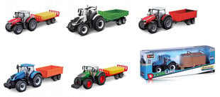 Traktors ar piekabi Bburago, 10 cm, 18-31920 cena un informācija | Rotaļlietas zēniem | 220.lv