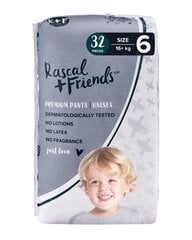 Autiņbiksītes-biksītes Rascal and Friends 6.izmērs (16kg+), 32 gab. цена и информация | Подгузники | 220.lv