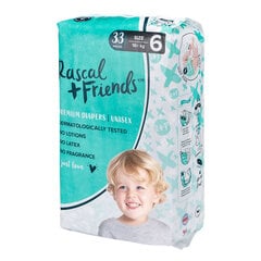 Подгузники Rascal and Friends размер 6 (16 кг+), 33 шт. цена и информация | Rascal and Friends Товары для детей и младенцев | 220.lv