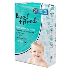 Подгузники Rascal and Friends размер 3 (6-11 кг), 50 шт. цена и информация | Rascal and Friends Товары для детей и младенцев | 220.lv