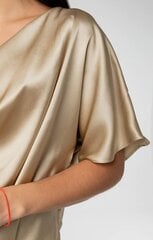 Saint Key zīda blūze, tops, oversized, zelta цена и информация | Женские блузки, рубашки | 220.lv