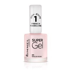 Rimmel Gel Nail Polish for French Manicure (Super Gel French Manicure) 12 ml, 091 English Rose #edabb7 cena un informācija | Nagu lakas, stiprinātāji | 220.lv