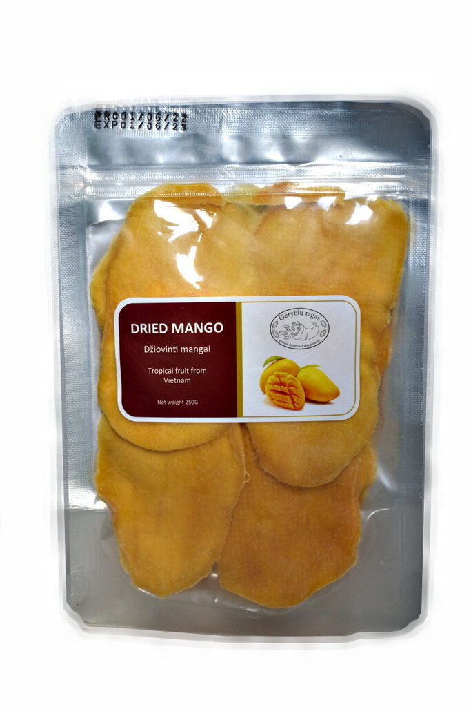 Mango, žāvēts, 250 g цена и информация | Rieksti, sēklas, žāvēti augļi | 220.lv