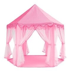 Большая детская палатка, розовый замок принцессы. цена и информация | Детские игровые домики | 220.lv