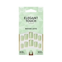 Mākslīgie nagi Elegant Touch Core Color Nails Ar Līmi Almond Matcha Latte, 24 gab. cena un informācija | Nagu kopšanas piederumi | 220.lv