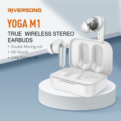 Наушники TWS Riversong YOGA M1, белые цена и информация | Наушники с микрофоном Asus H1 Wireless Чёрный | 220.lv