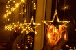 LED Garlianda - aizkars "Stars", silti balts cena un informācija | Ziemassvētku lampiņas, LED virtenes | 220.lv