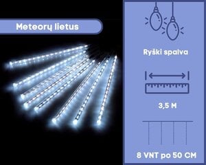 Vītne "Meteorai", auksti balta cena un informācija | Ziemassvētku lampiņas, LED virtenes | 220.lv