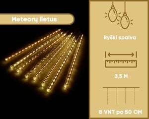 Garlianda "Meteorai", silti balta cena un informācija | Ziemassvētku lampiņas, LED virtenes | 220.lv